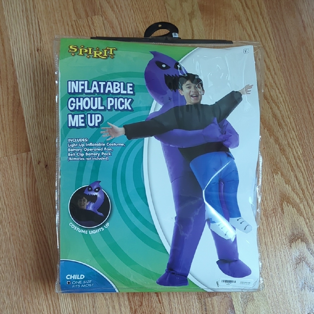 Spirit Inflatable Ghoul Costume - Purple and Black
